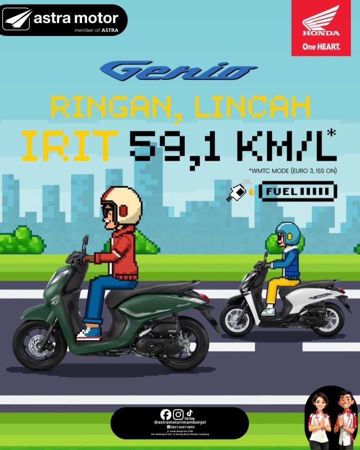 Solusi Cerdas Berkendara Irit, Honda Genio Jadi Favorit Anak Muda di Astra Motor Imam Bonjol